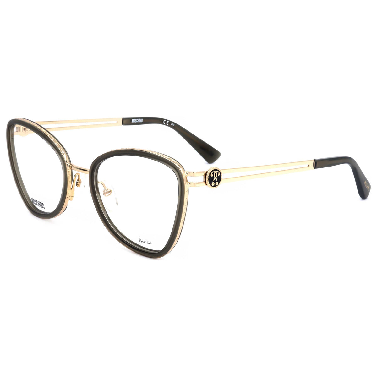 Montura para gafas de mujer 52 mm color caqui