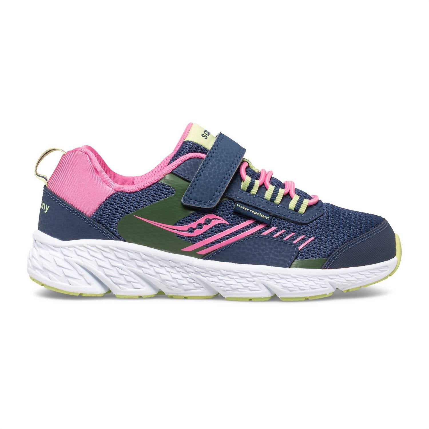 Tenis infantil color azul marino y rosado