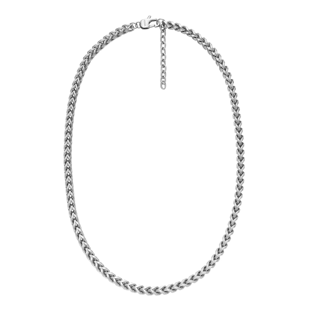 Collar de hombre color plateado