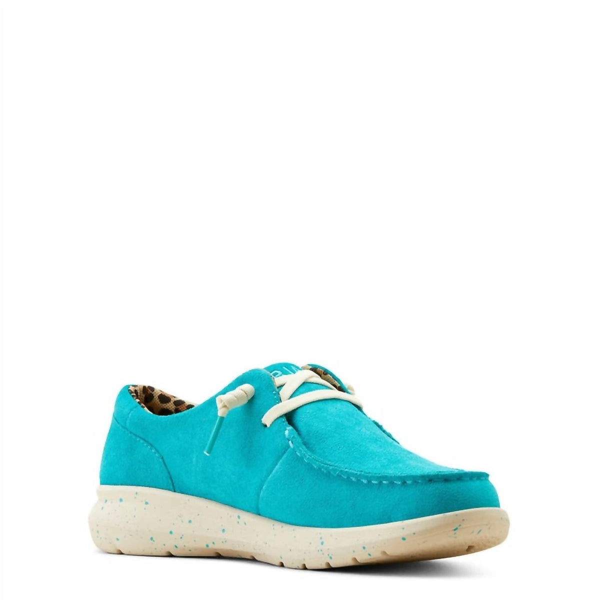 Zapatos de mujer sin cordones color turquesa