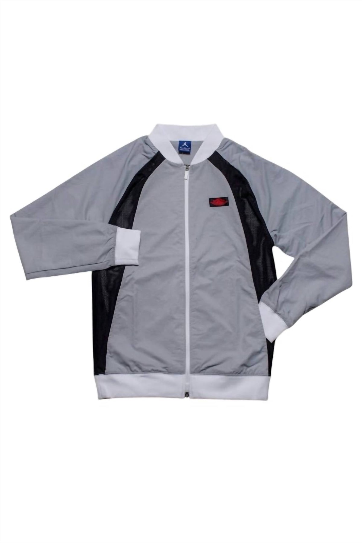 Chaqueta de hombre color negro y gris y rojo