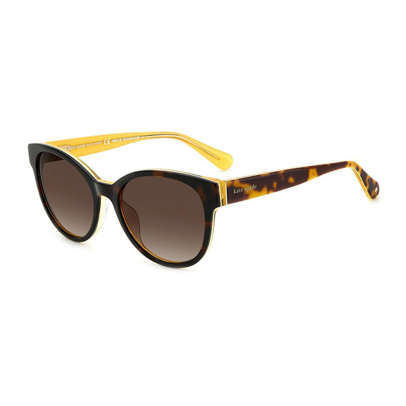 Gafas color café y amarillo