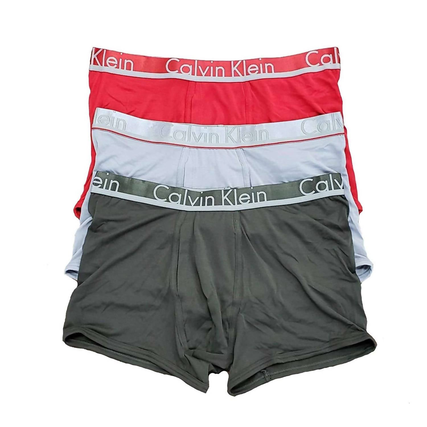 Bóxer de hombre color gris y verde y rojo