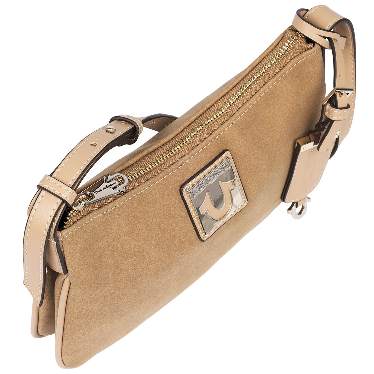 Bolso de hombro de gamuza