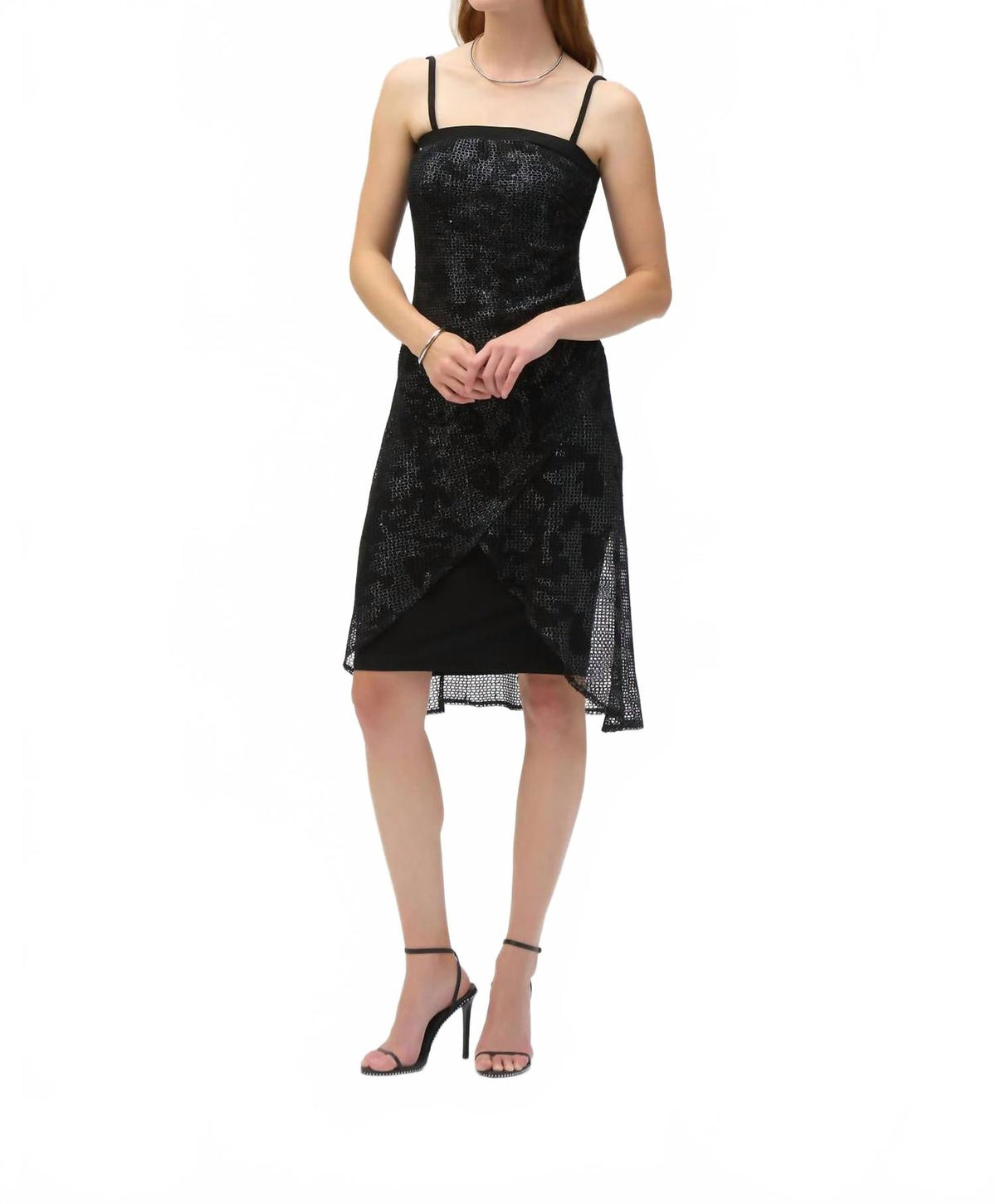 Vestido color negro y plateado