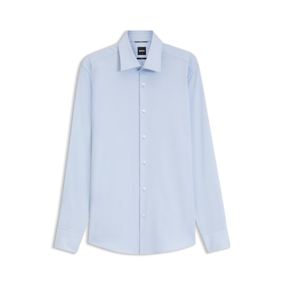 Camisa de mezcla de algodón de corte ajustado