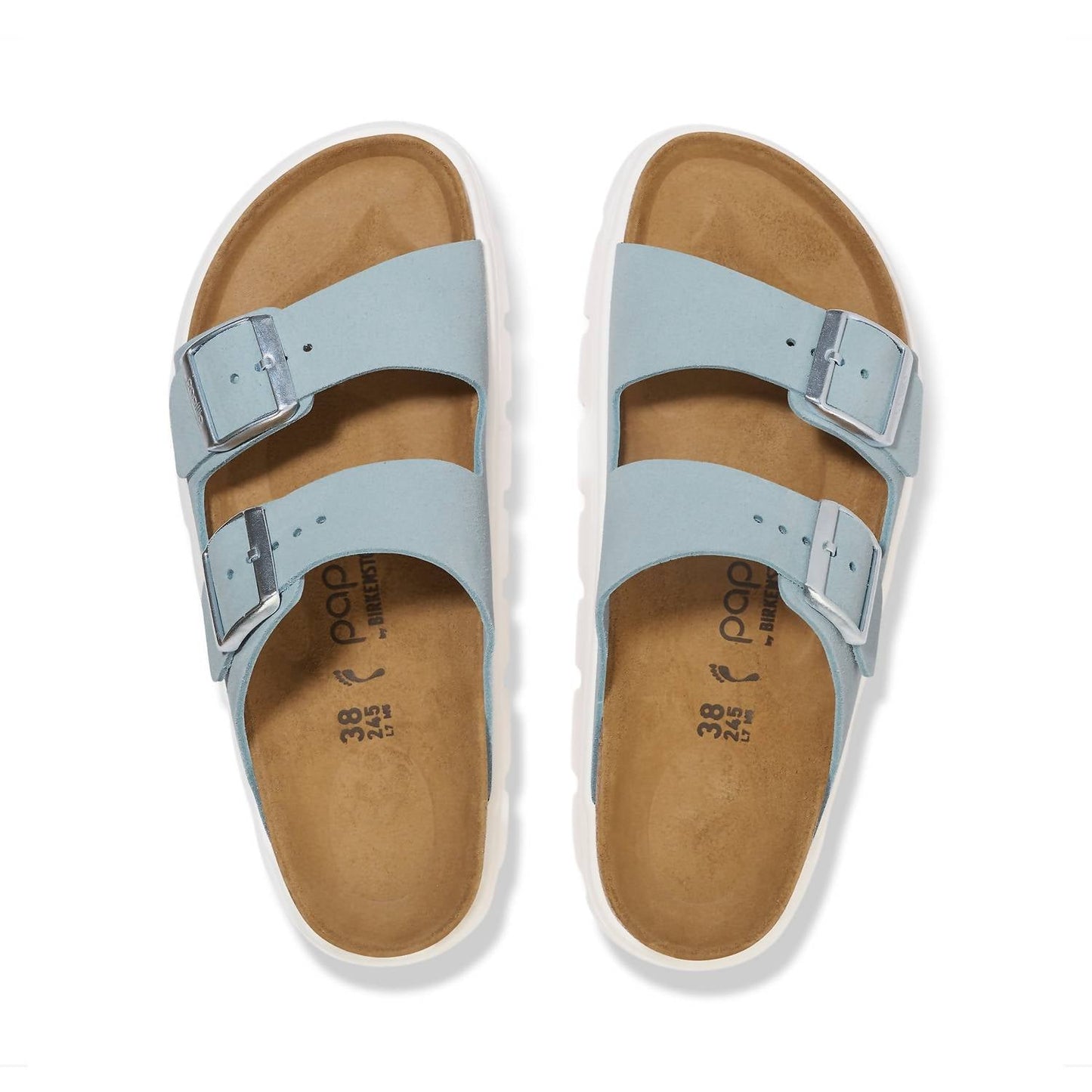 Sandalias para bebé de gamuza color azul