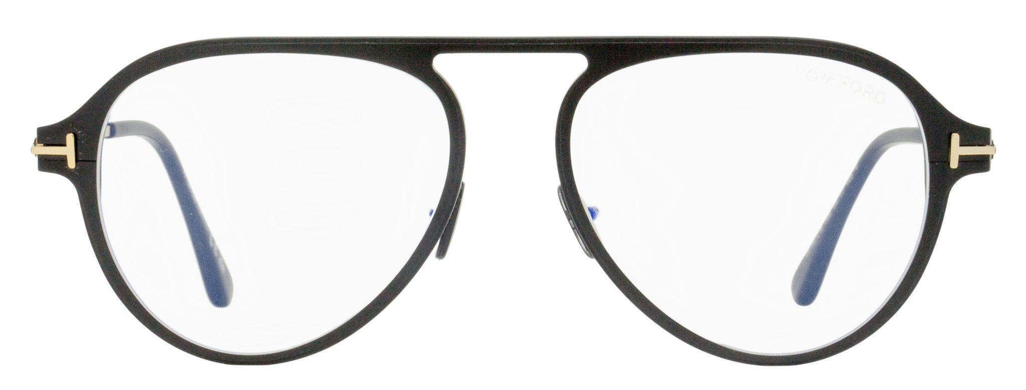 Montura para gafas de hombre 54 mm color negro y dorado
