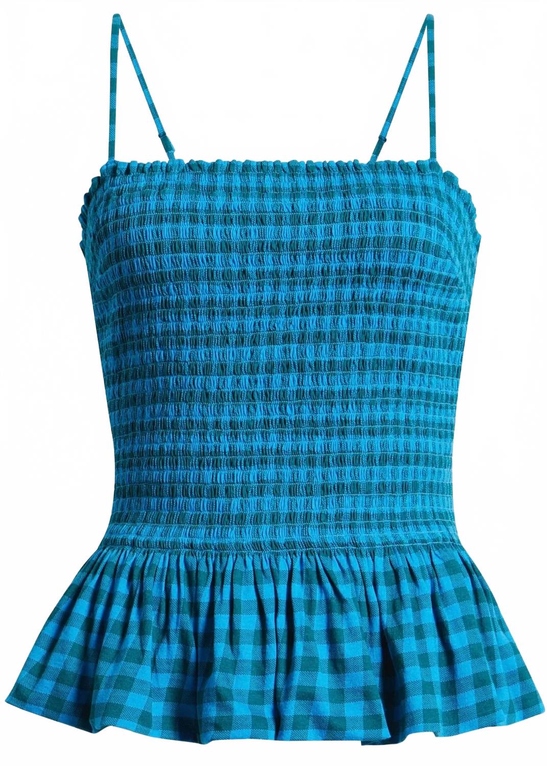 Camiseta sin mangas color azul