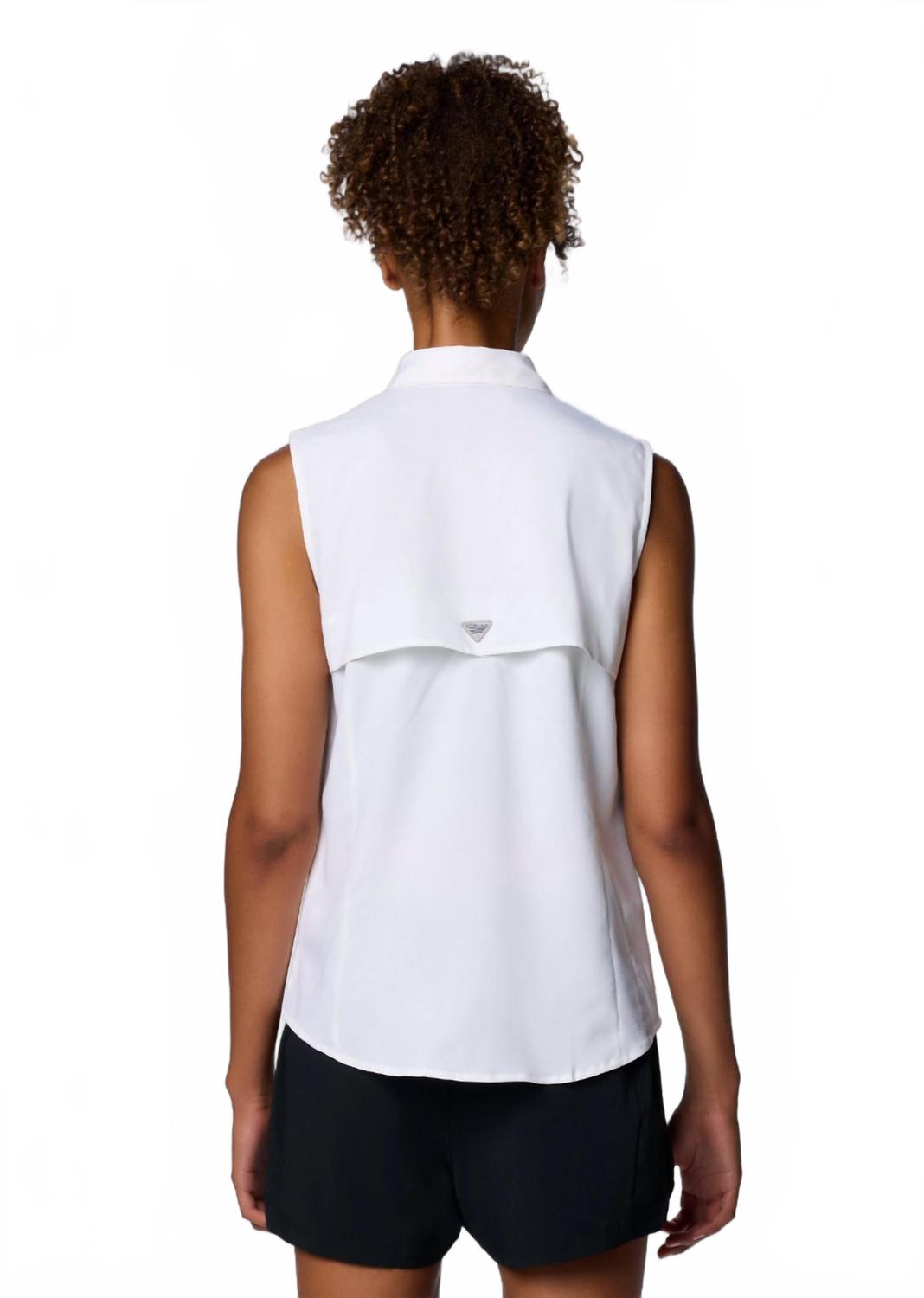 Camisa sin mangas color blanco