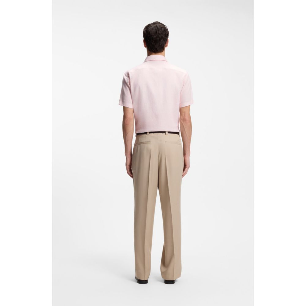 Camisa de lino de corte ajustado con estampado floral
