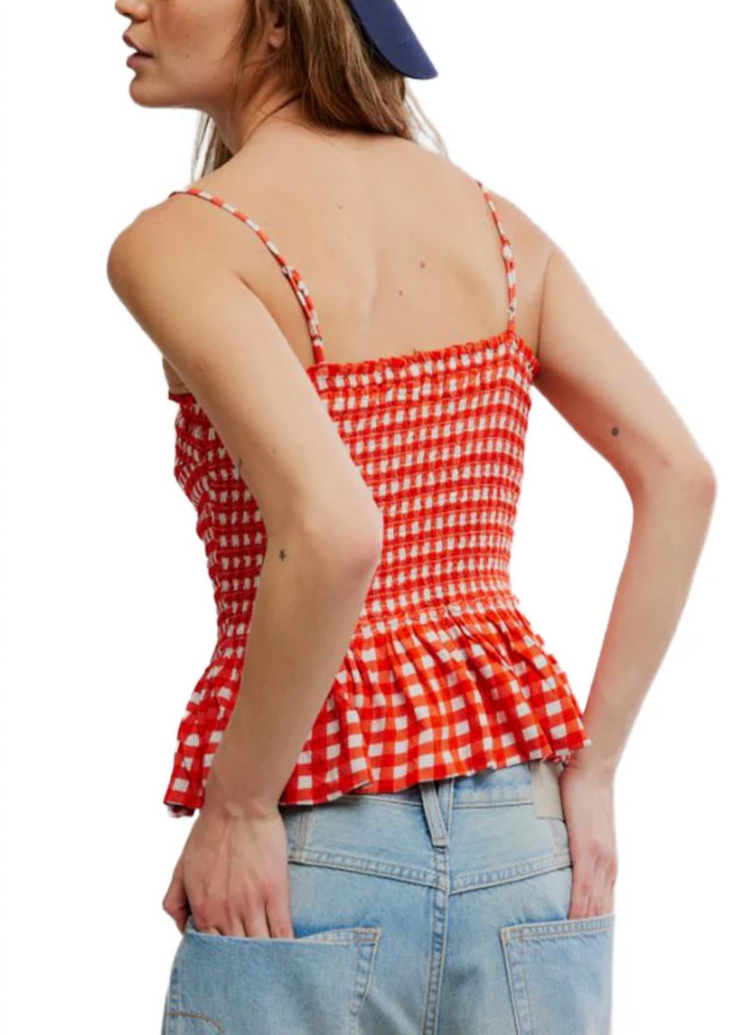 Camiseta sin mangas color rojo