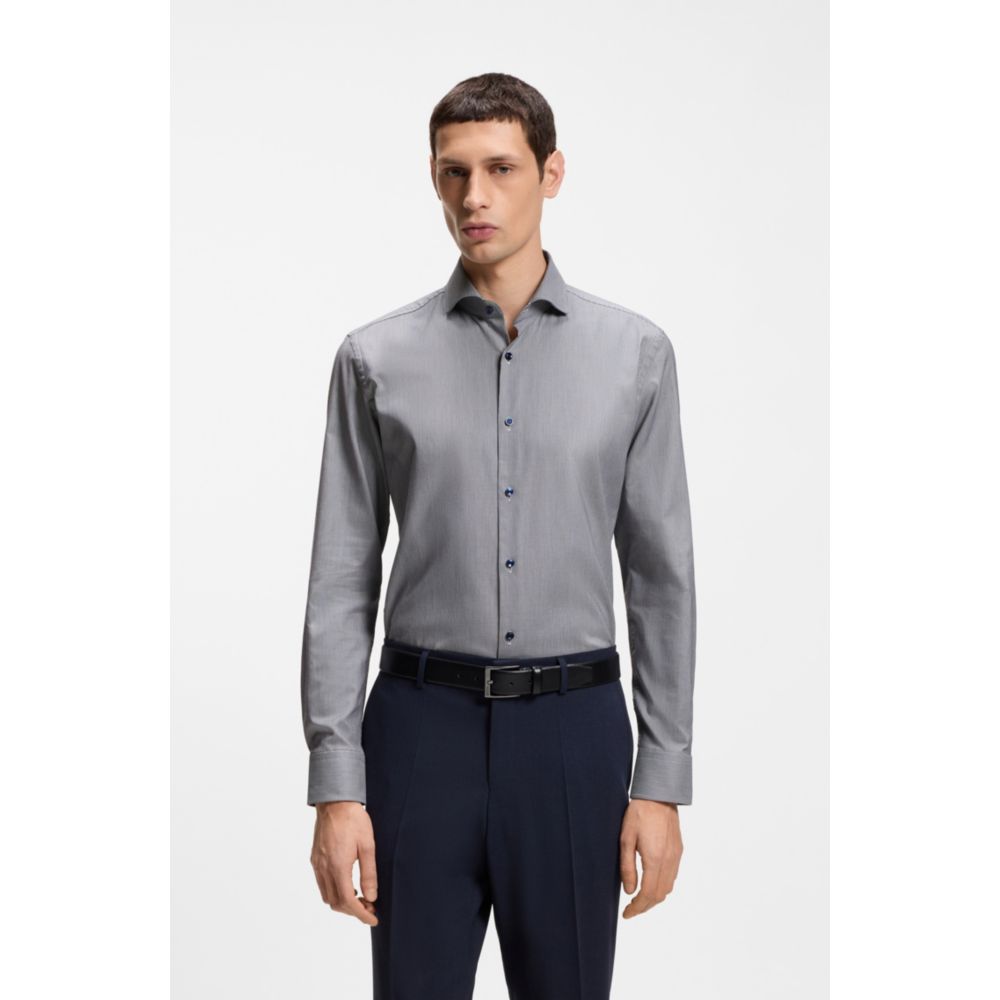 Camisa de algodón de corte ajustado