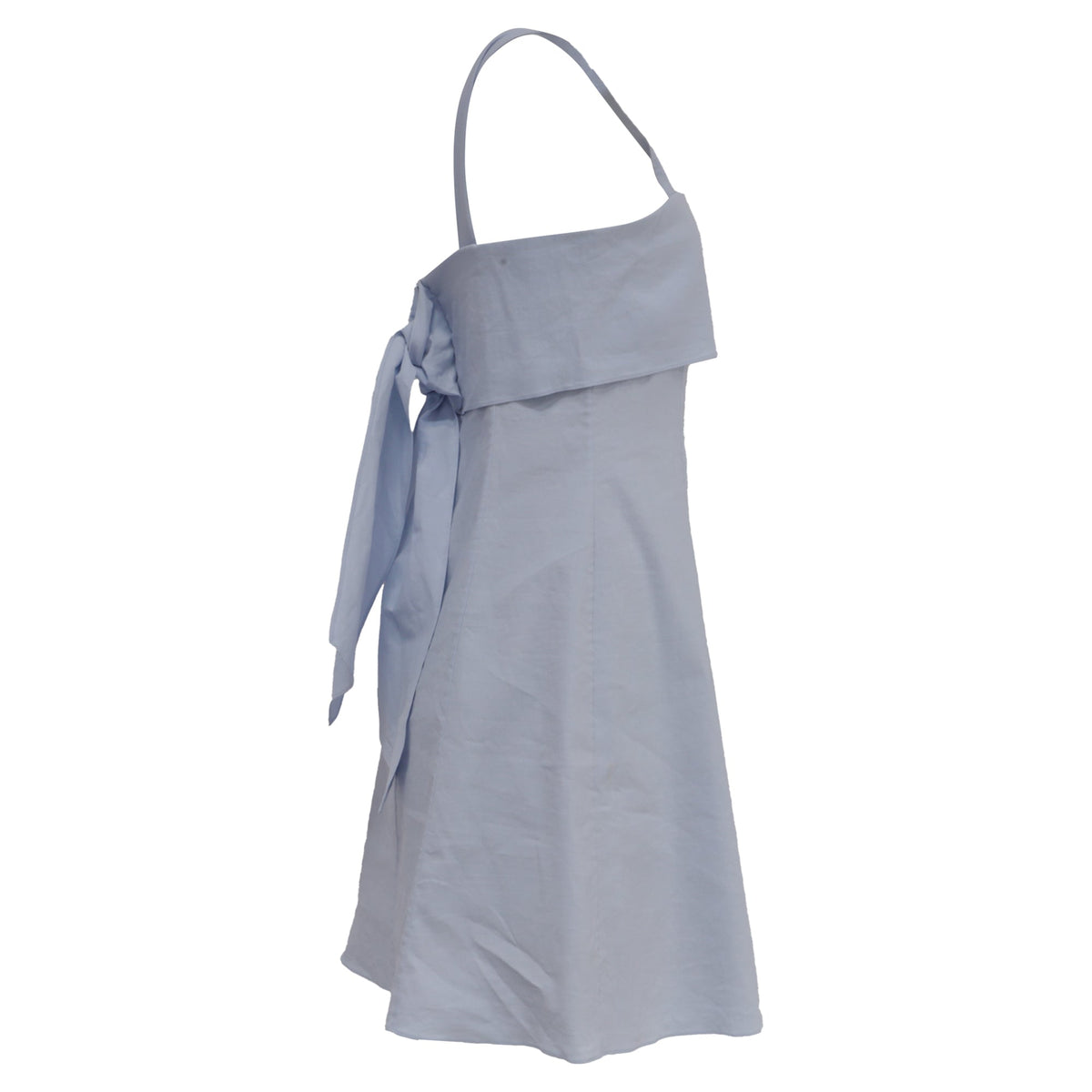 Vestido de lino corto color azul claro