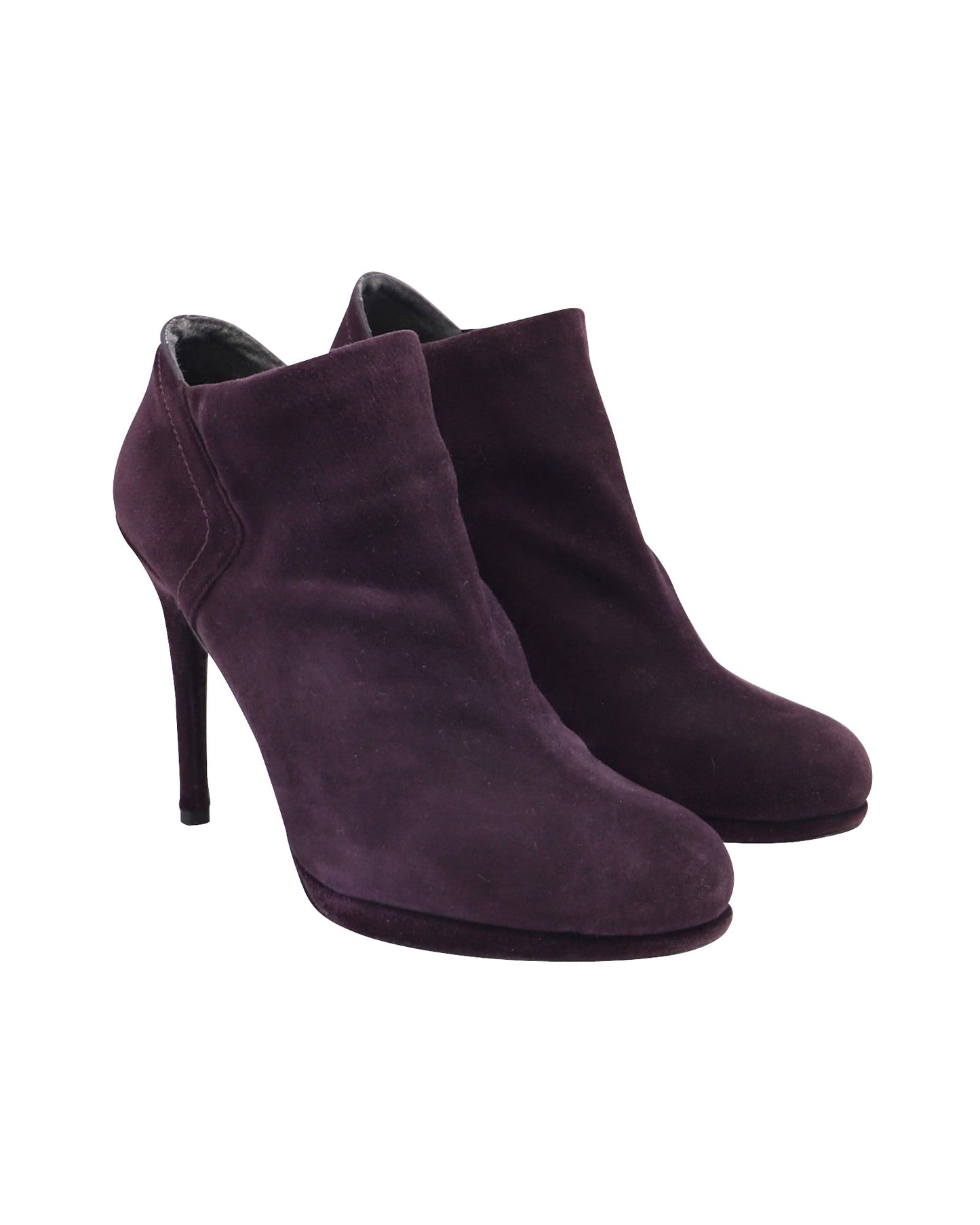 Botas de gamuza color violeta