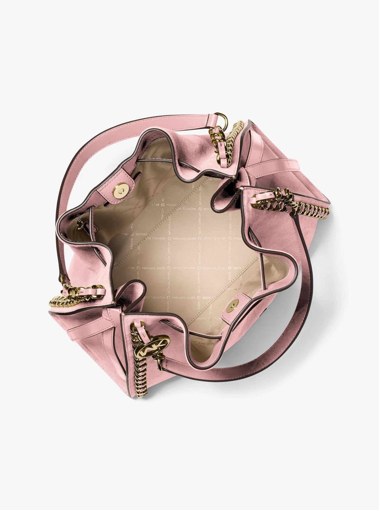 Bolso de hombro de gamuza