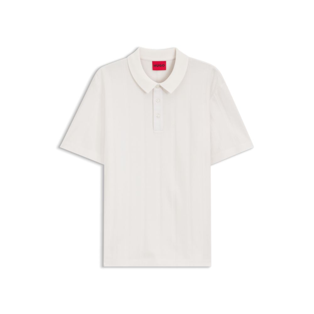 Polo de algodón de corte amplio a rayas