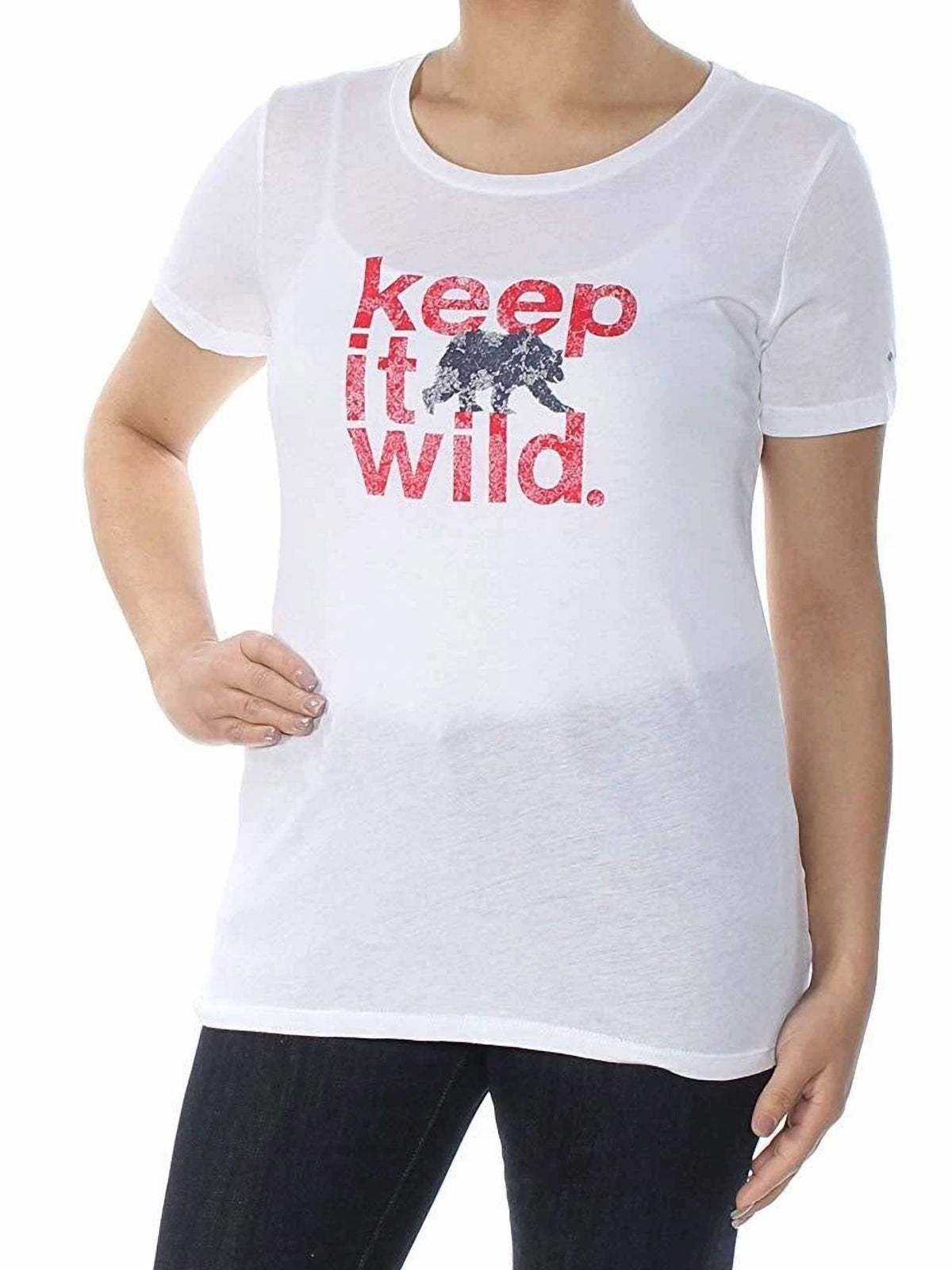 Camiseta con estampado color blanco