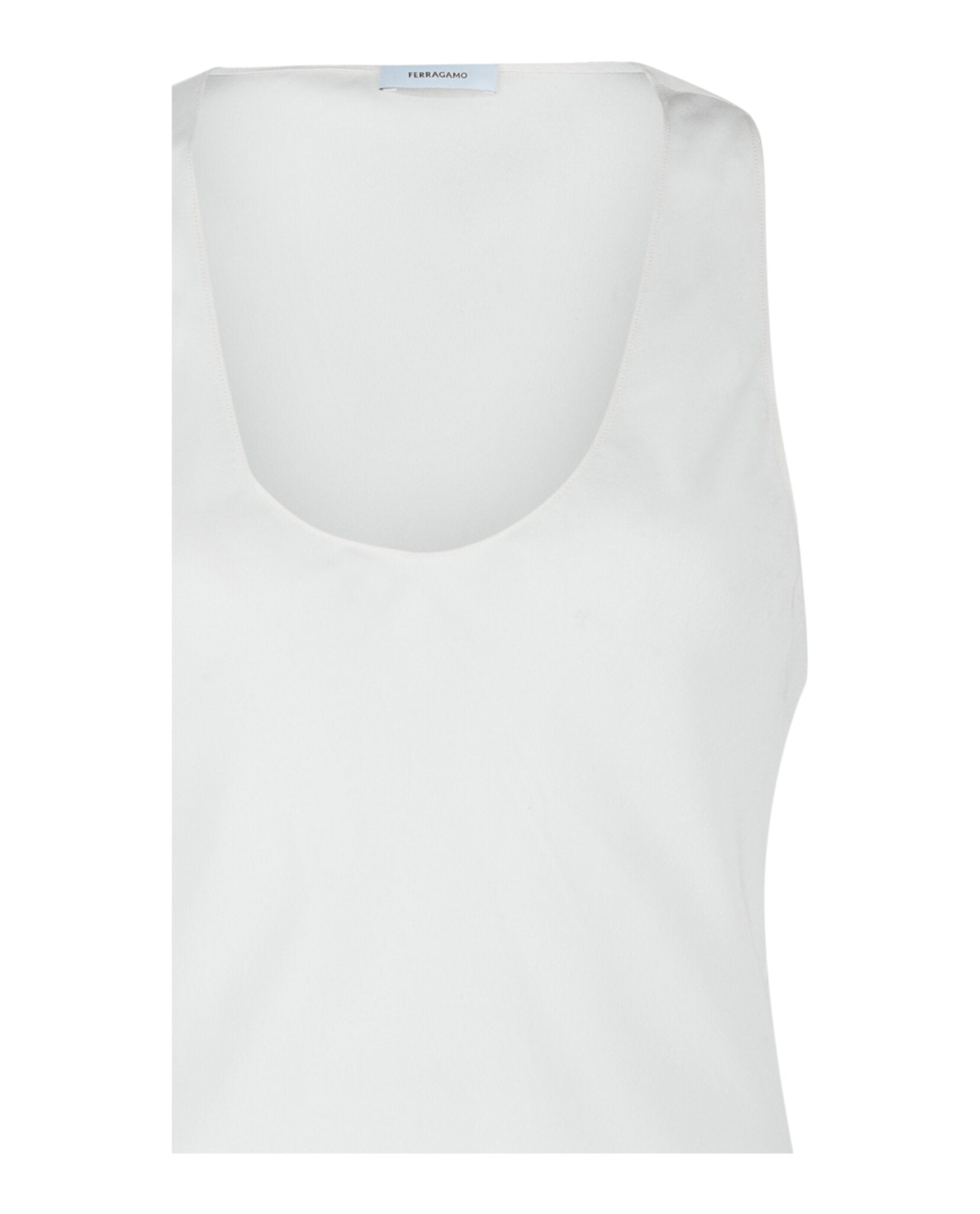 Camiseta sin mangas de seda