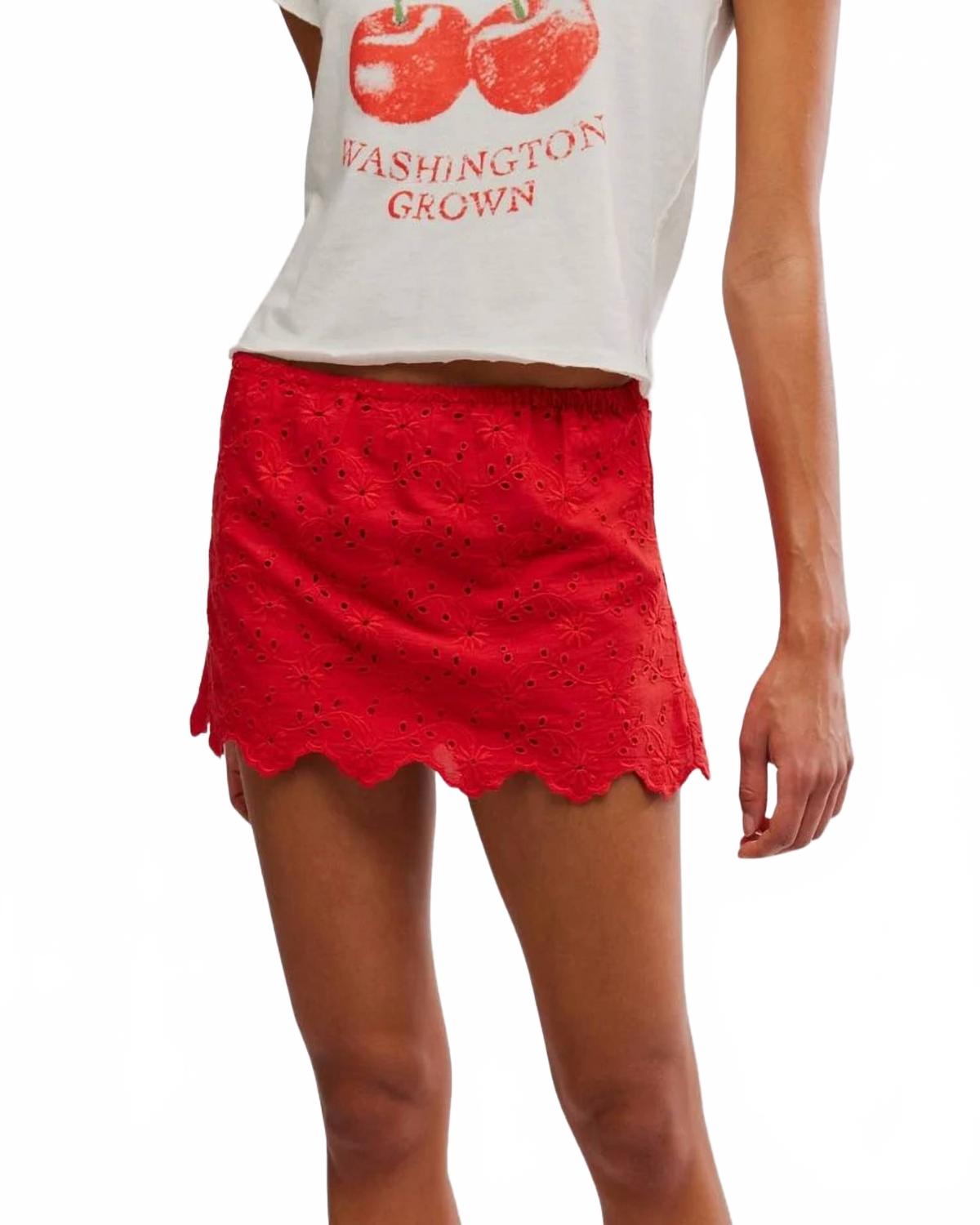 Falda pantalón color rojo