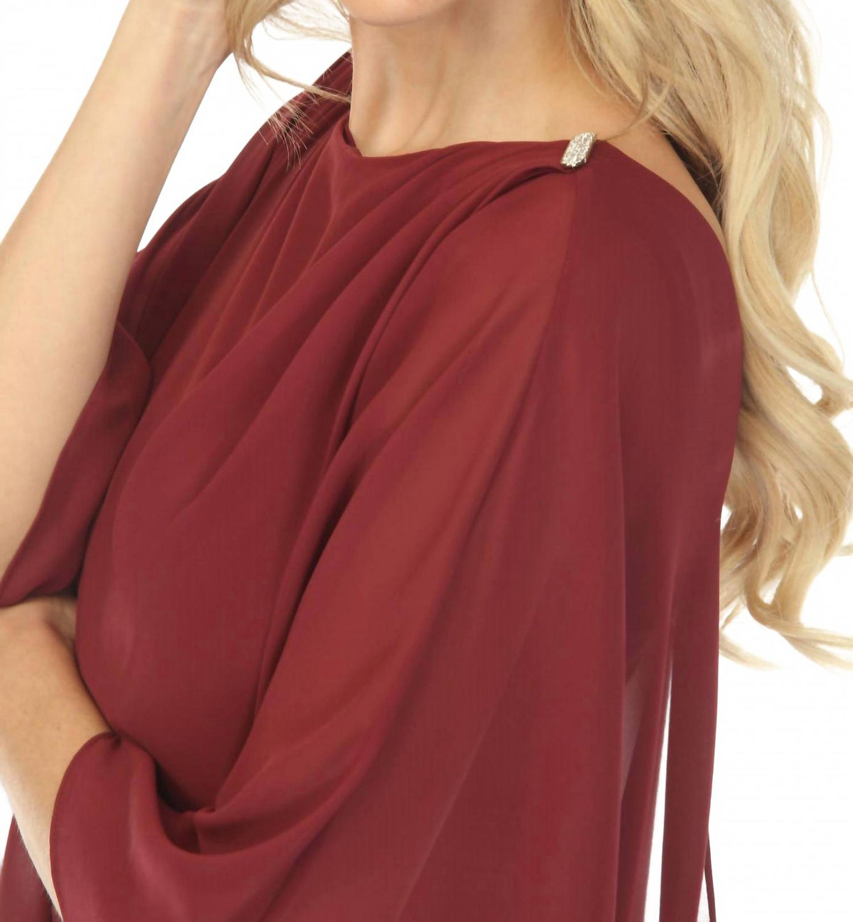 Vestido de gasa largo
