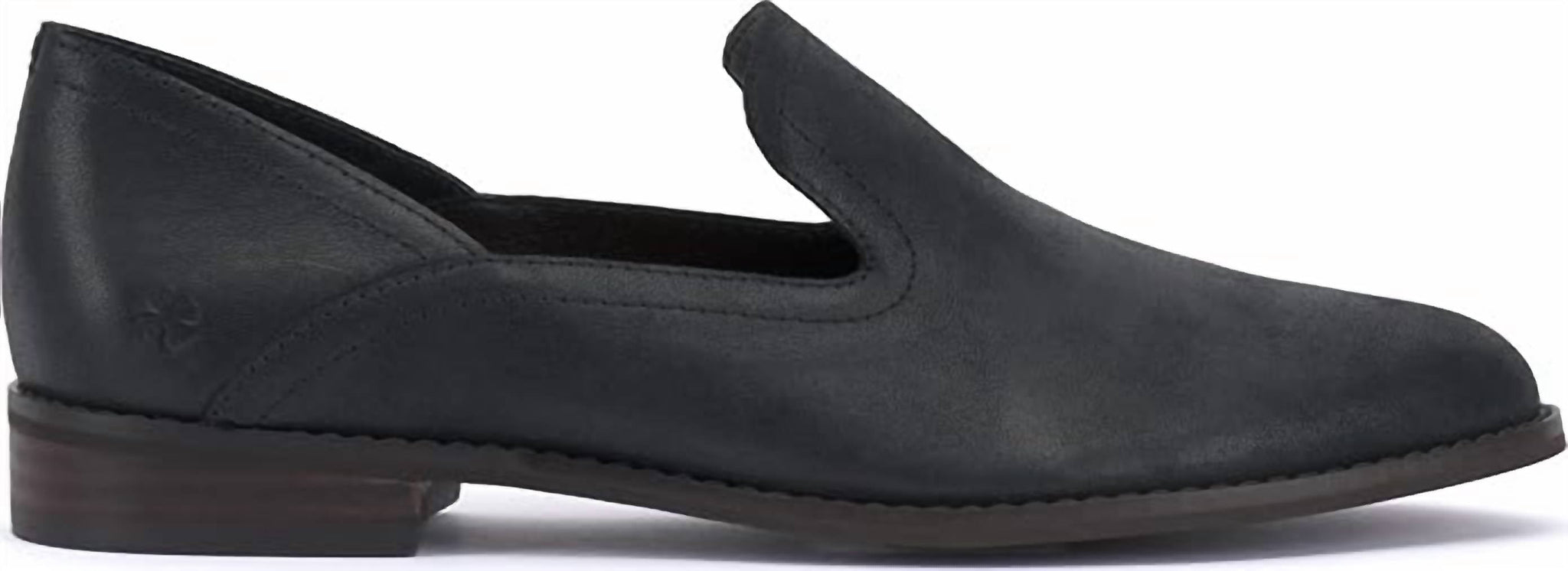 Zapatos planos de mujer de cuero color negro