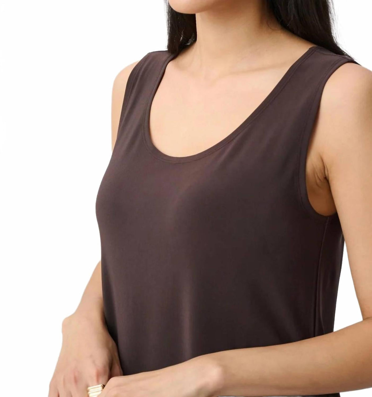 Camiseta sin mangas color café