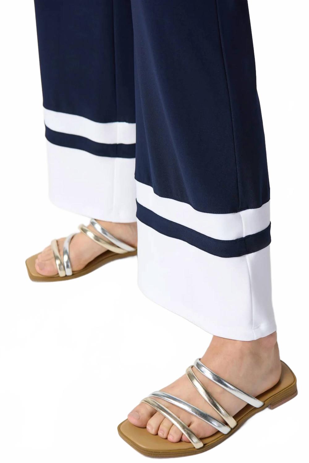 Pantalón color azul marino y blanco
