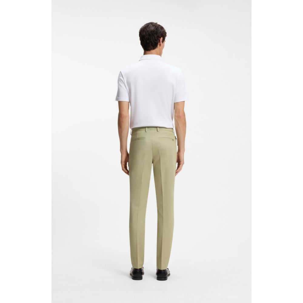 Pantalón de mezcla de algodón de corte ajustado