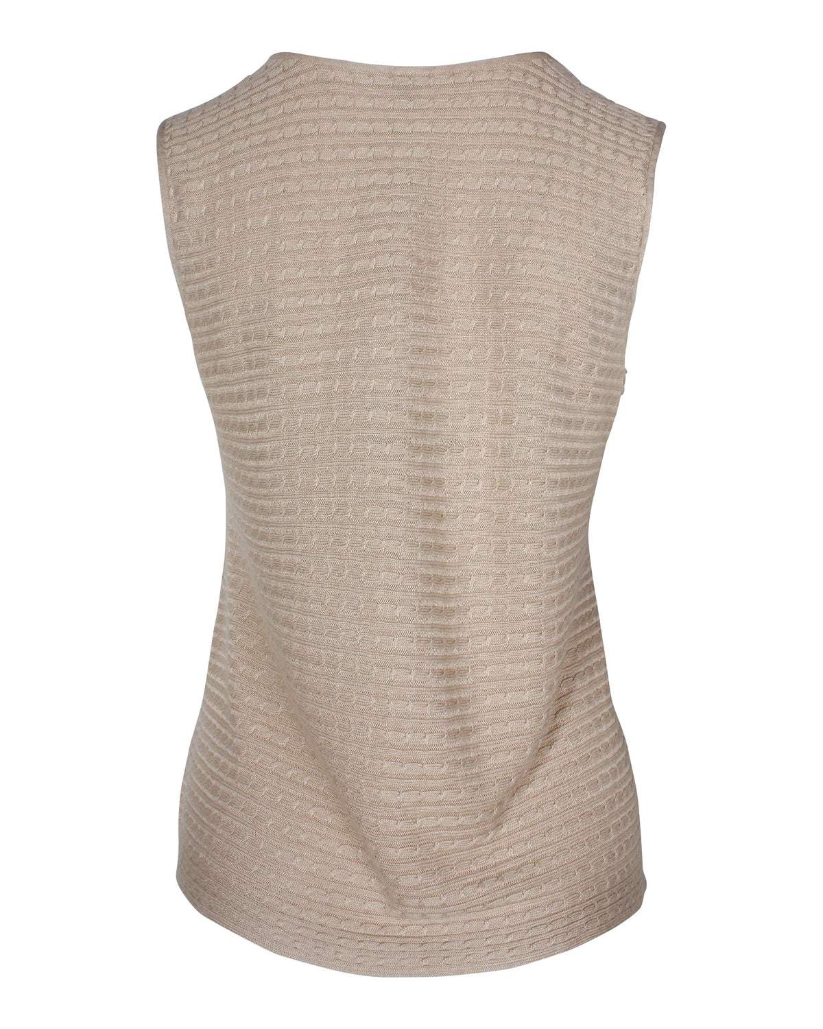 Top sin mangas color beige