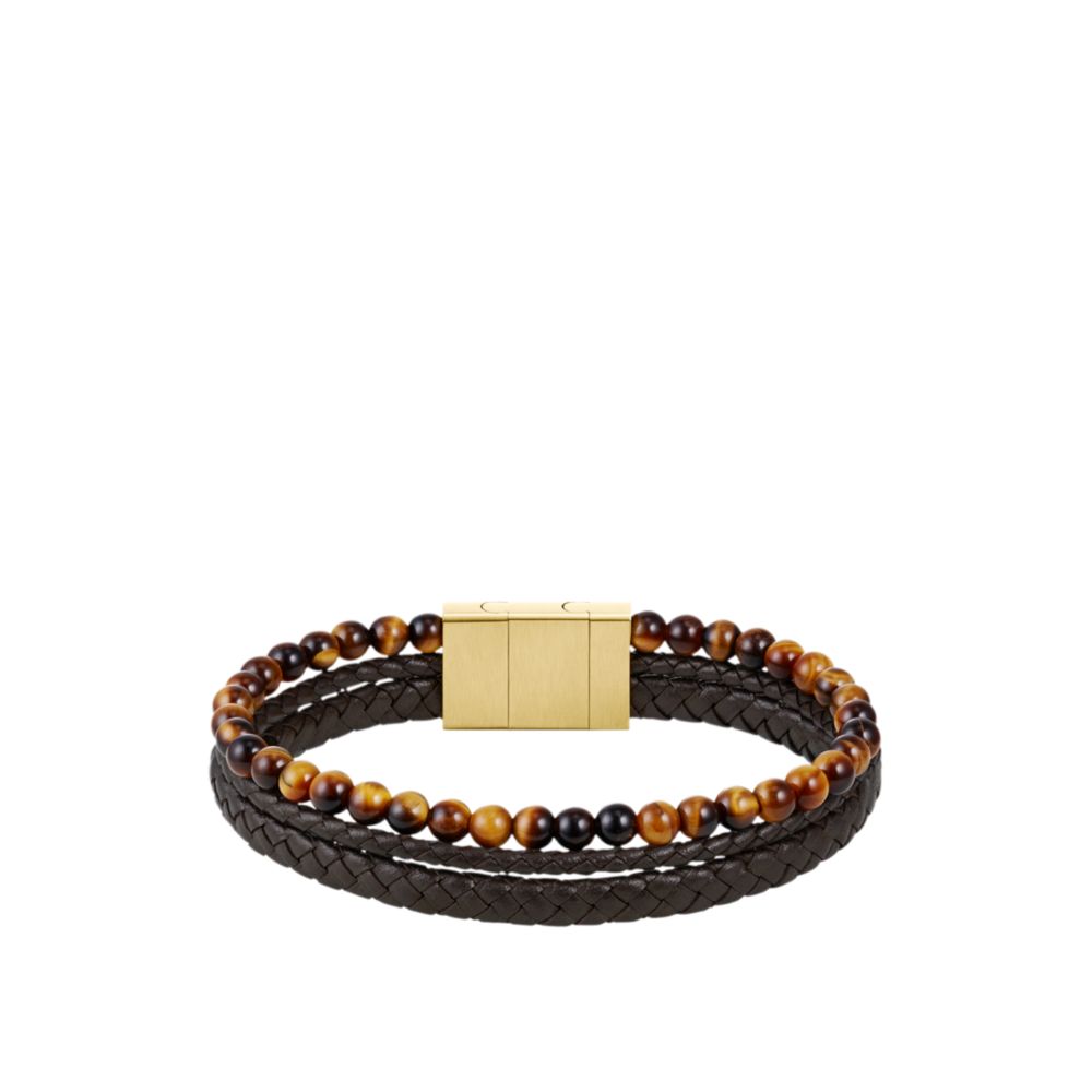 Pulsera de cuero color café