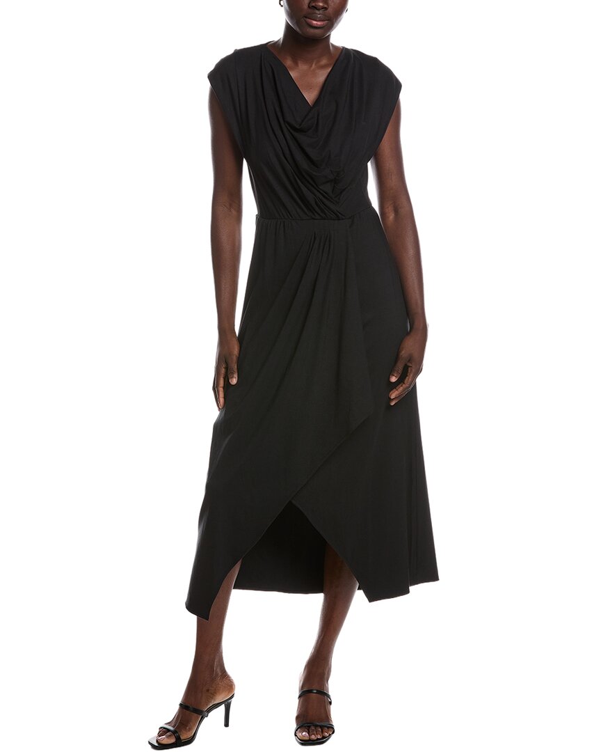 Vestido midi con pliegues