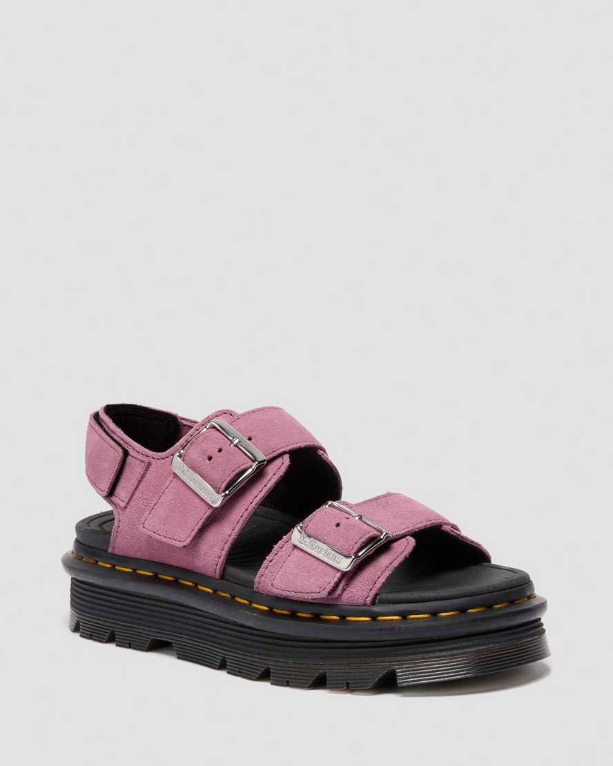 Sandalias de gamuza con plataforma