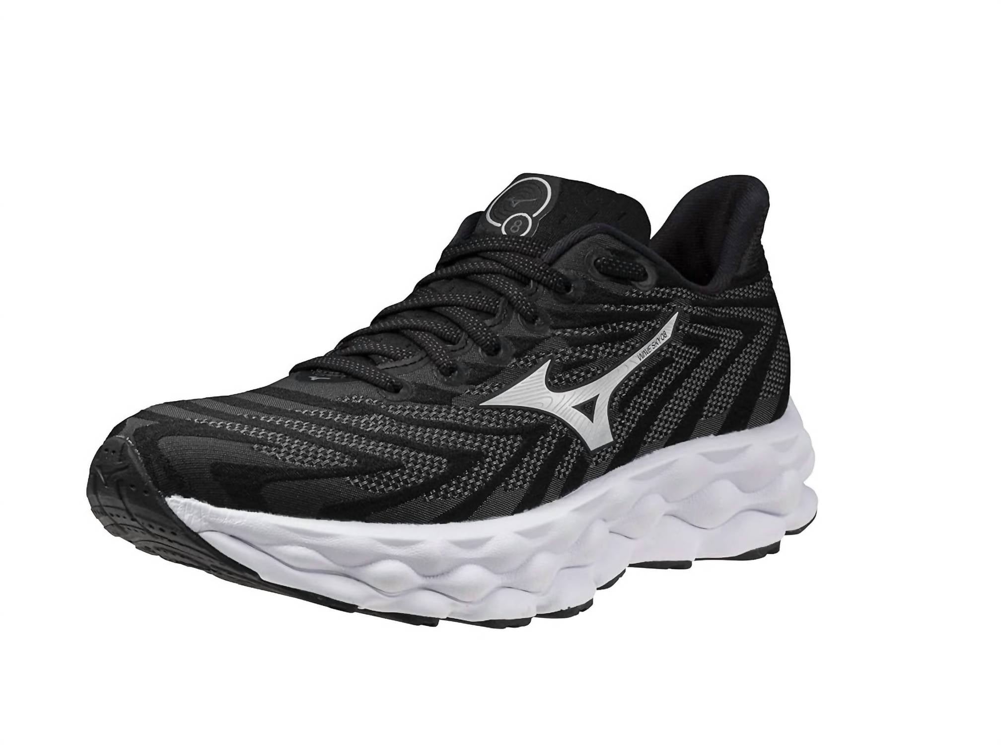 Tenis para correr de mujer color negro y plateado
