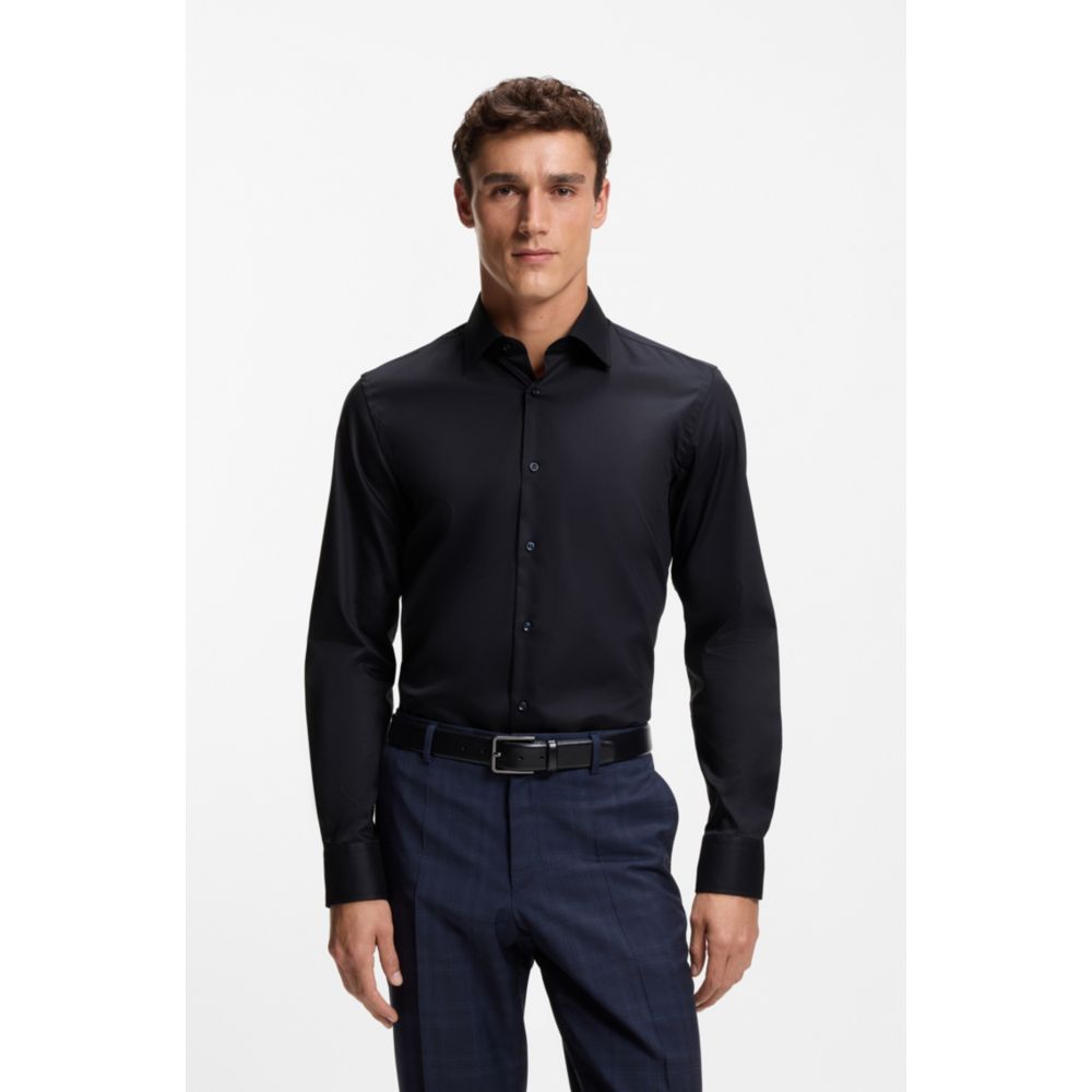 Camisa de algodón de corte ajustado