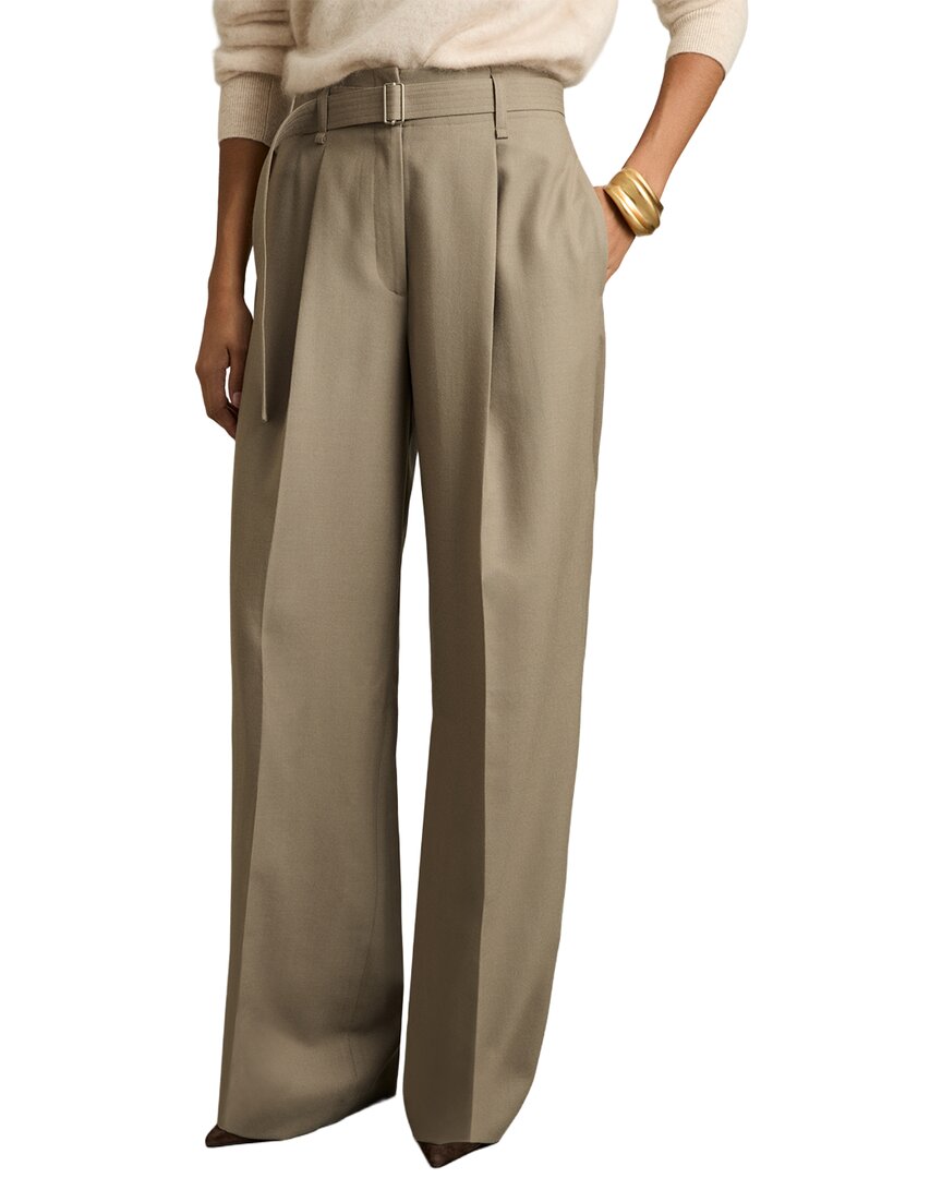Pantalón de lana de pierna ancha