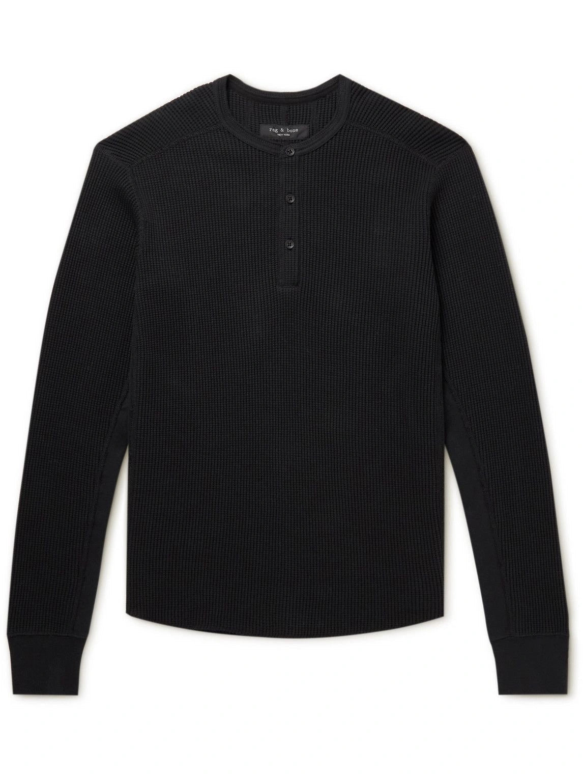 Camiseta con botones de hombre color negro