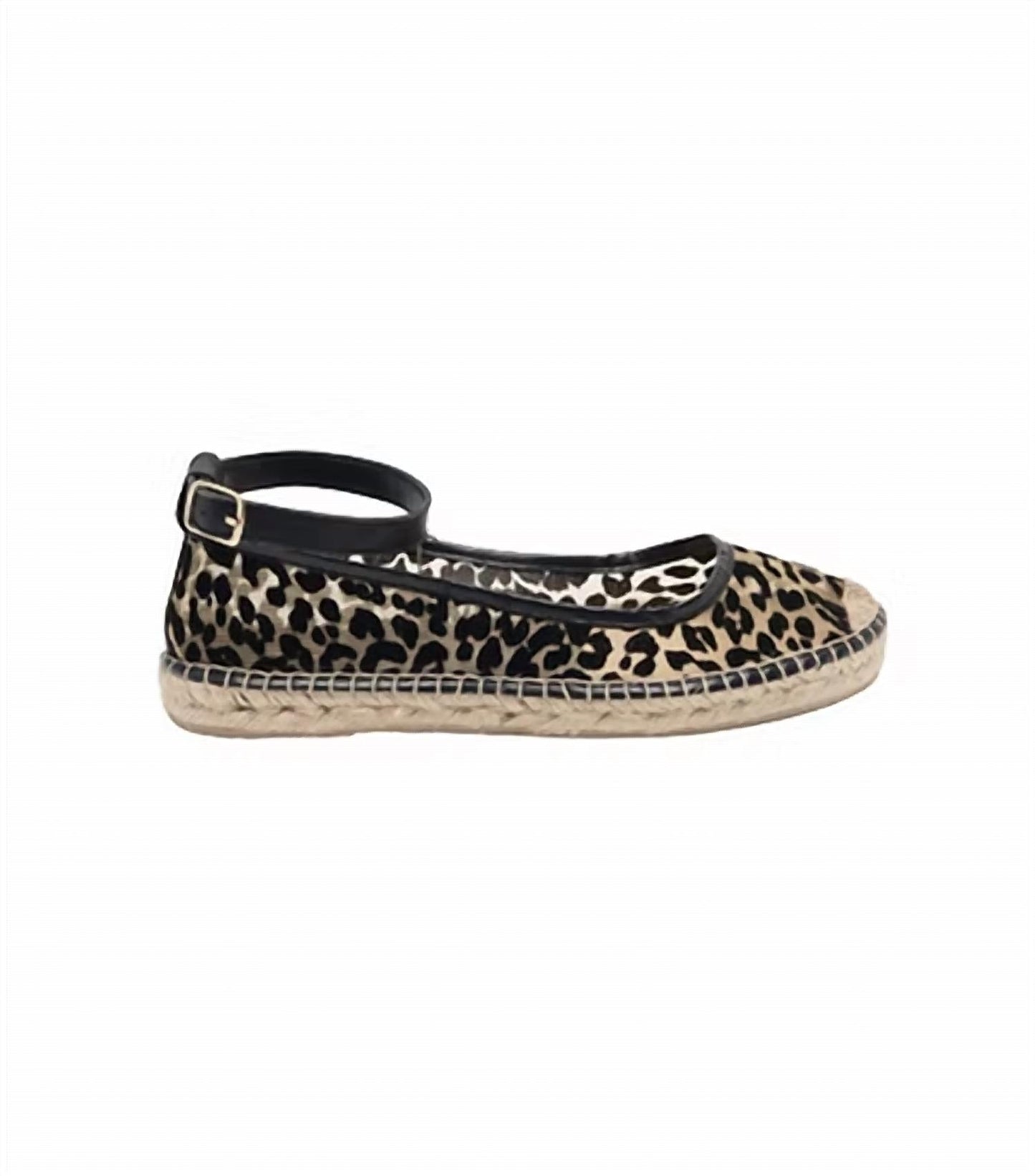Alpargatas de mujer con estampado animal color negro