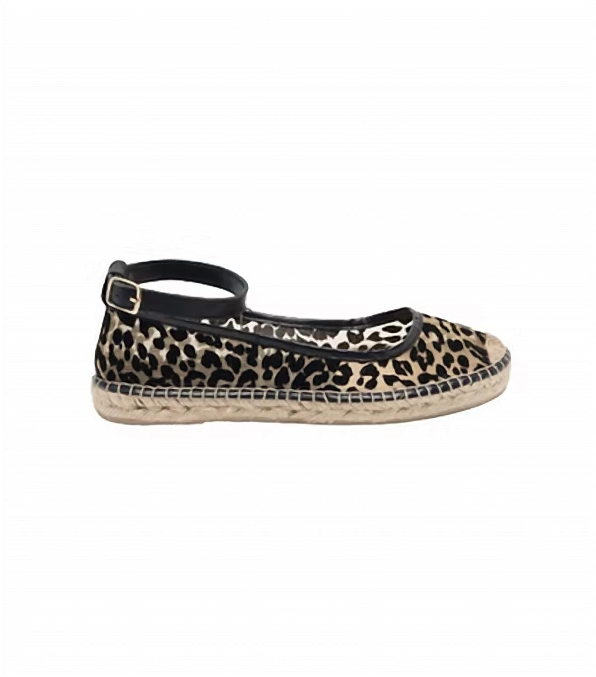 Alpargatas de mujer con estampado animal color negro