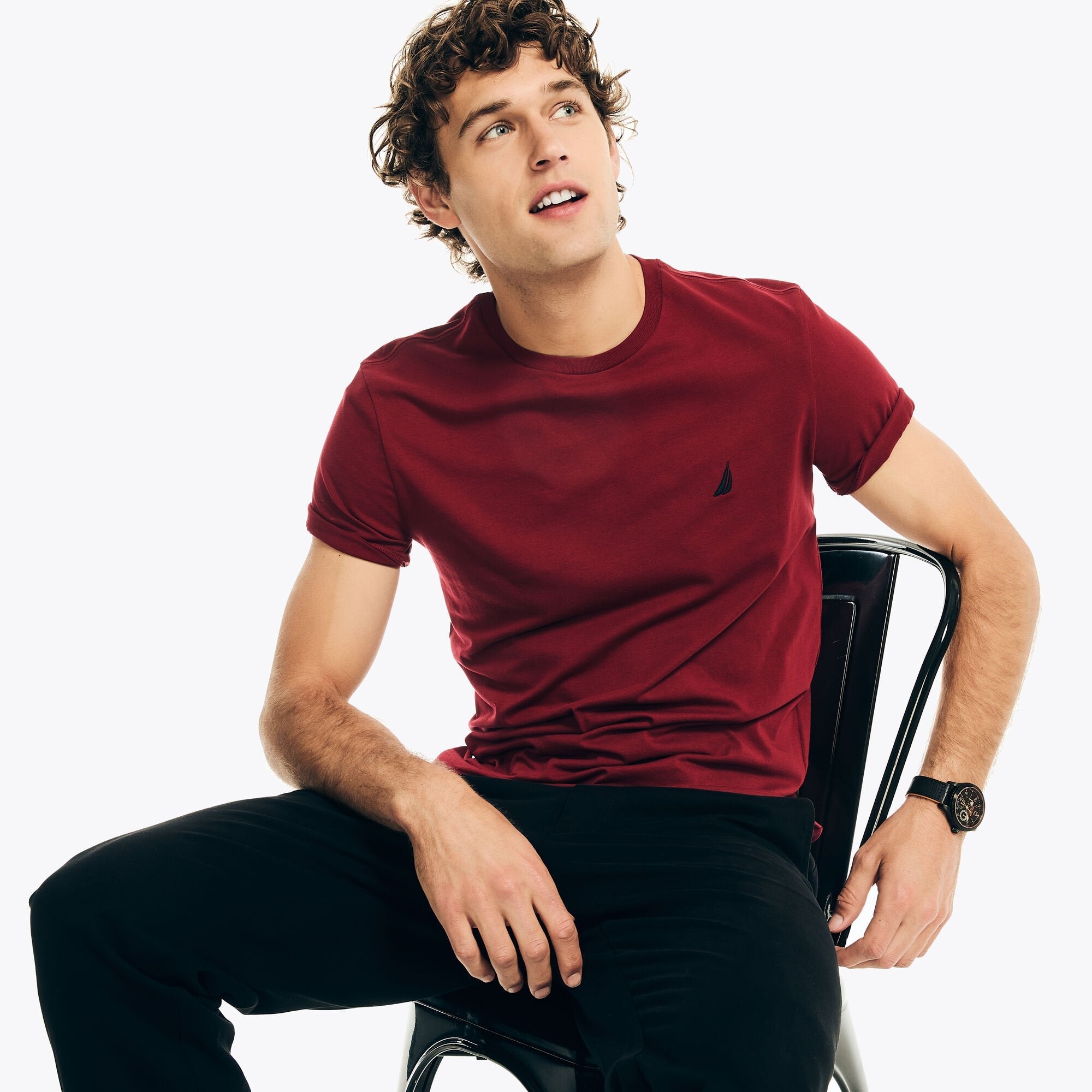 Camiseta de hombre con cuello redondo