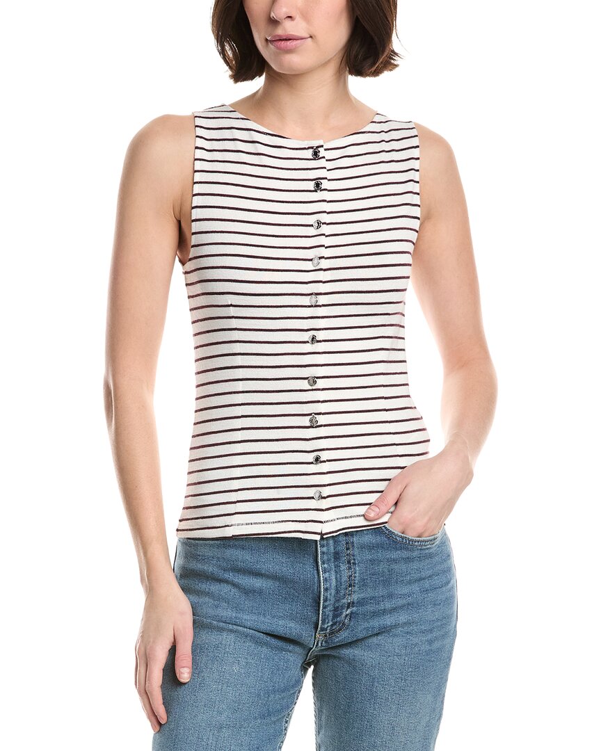 Camiseta sin mangas a rayas