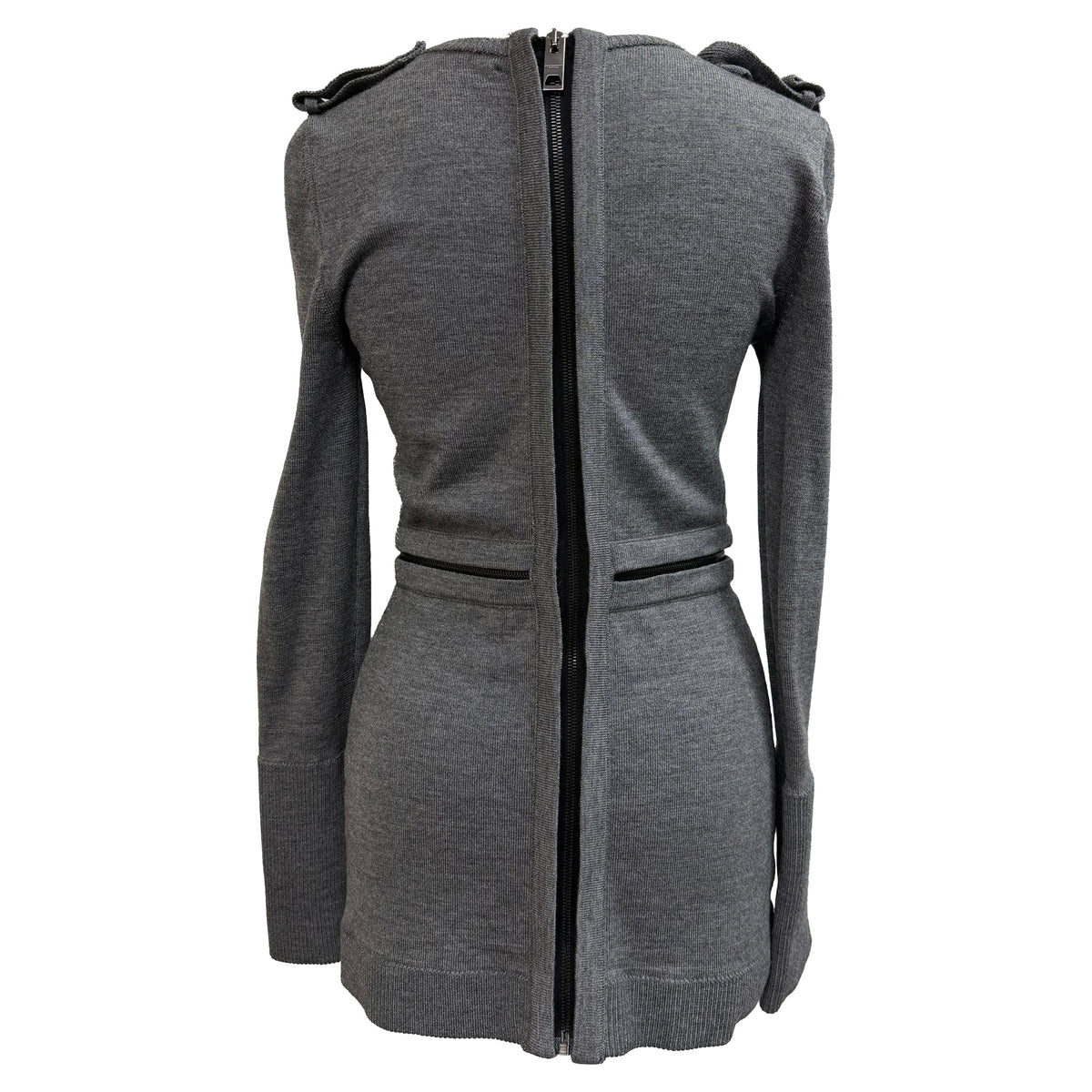 Vestido de lana corto color gris