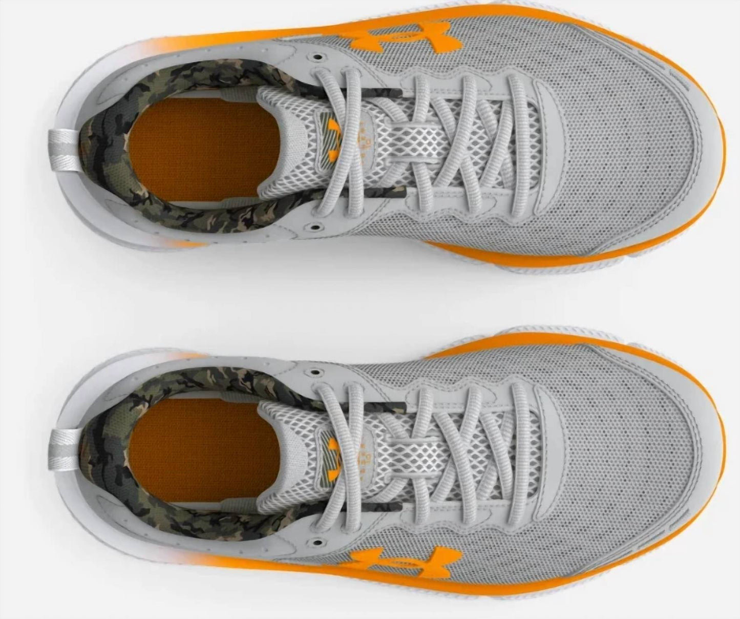 Tenis de hombre color gris y naranja