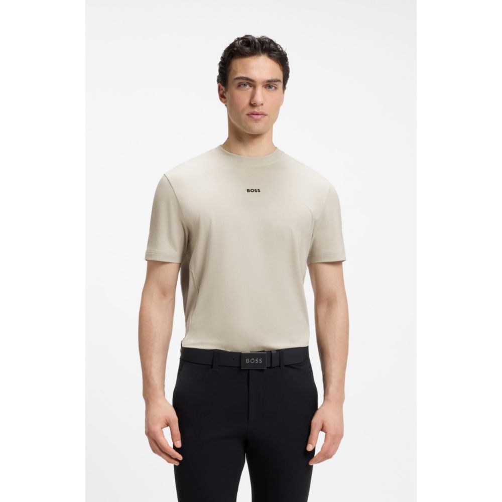 Camiseta de mezcla de algodón de corte amplio
