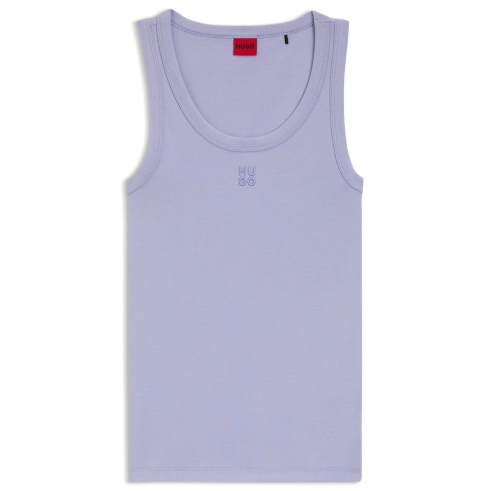 Camiseta sin mangas de mezcla de algodón