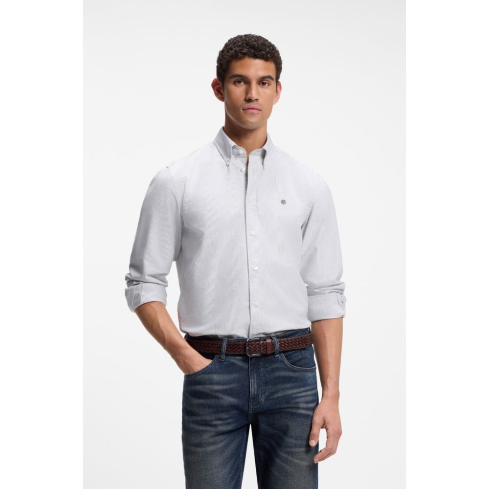 Camisa de algodón a rayas