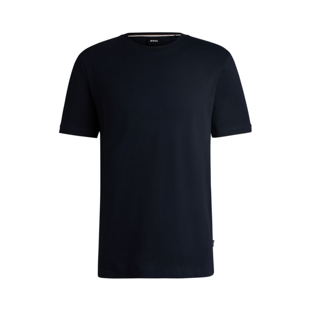 Camiseta de algodón con tejido acanalado