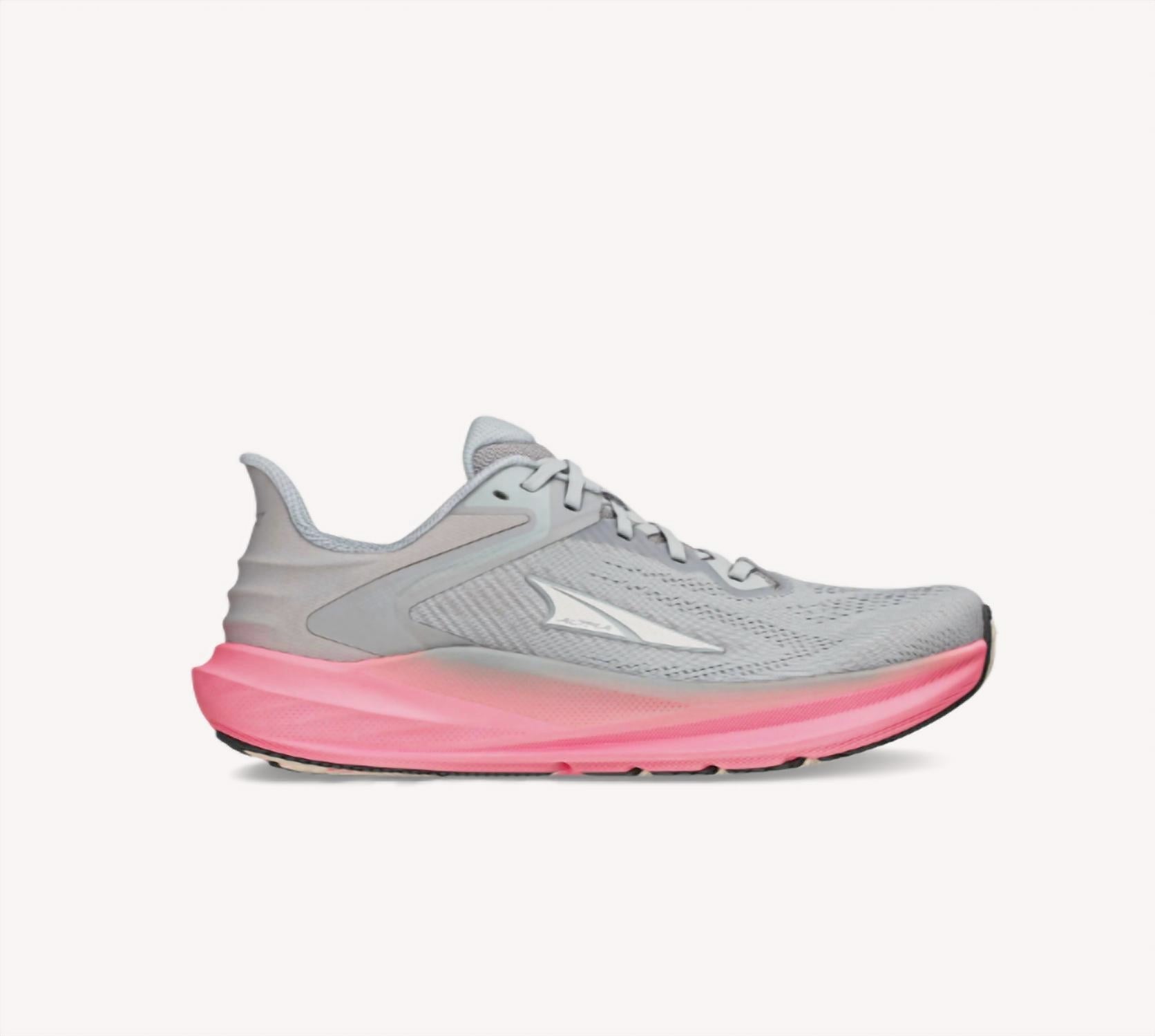 Tenis para correr de mujer color gris y rosado