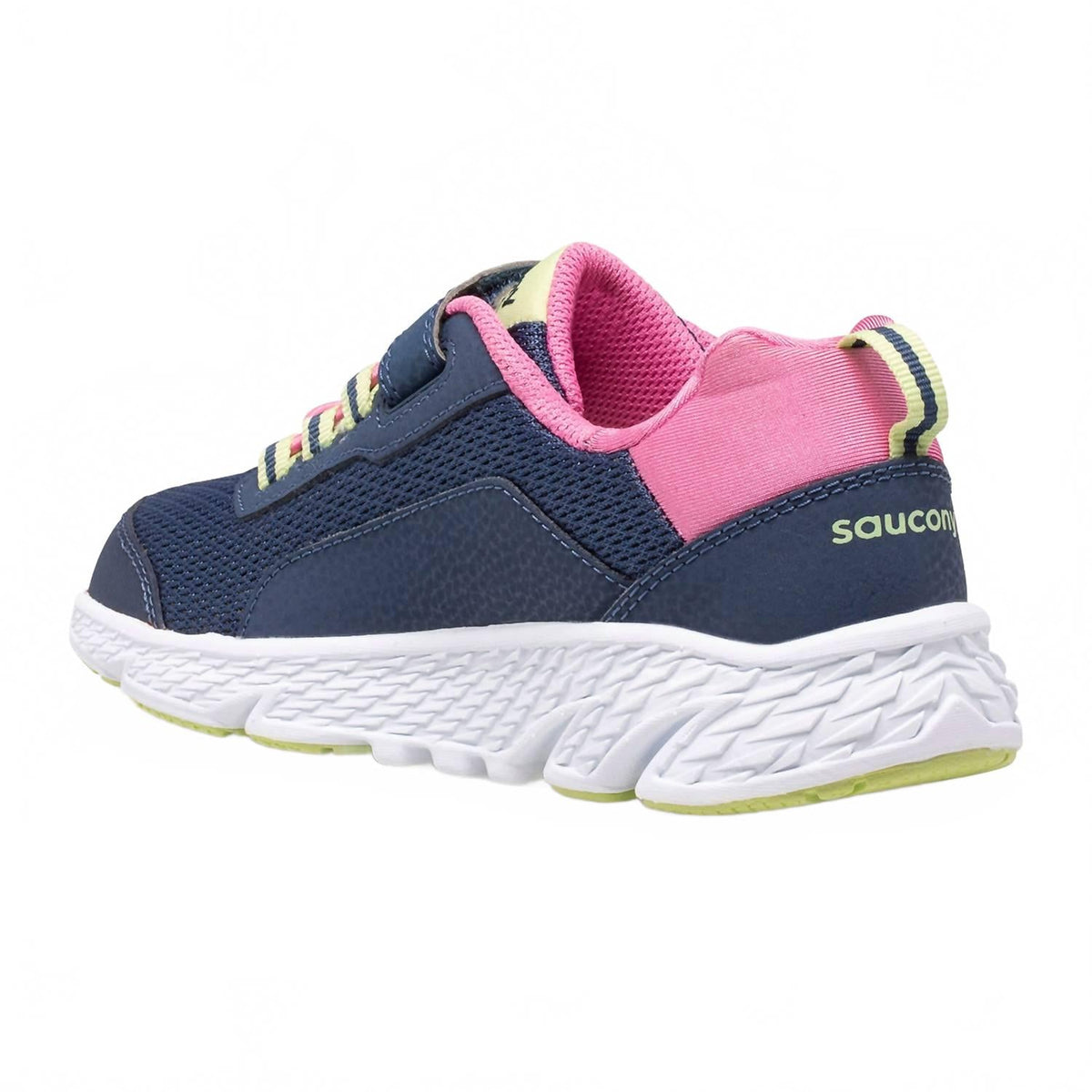 Tenis infantil color azul marino y rosado