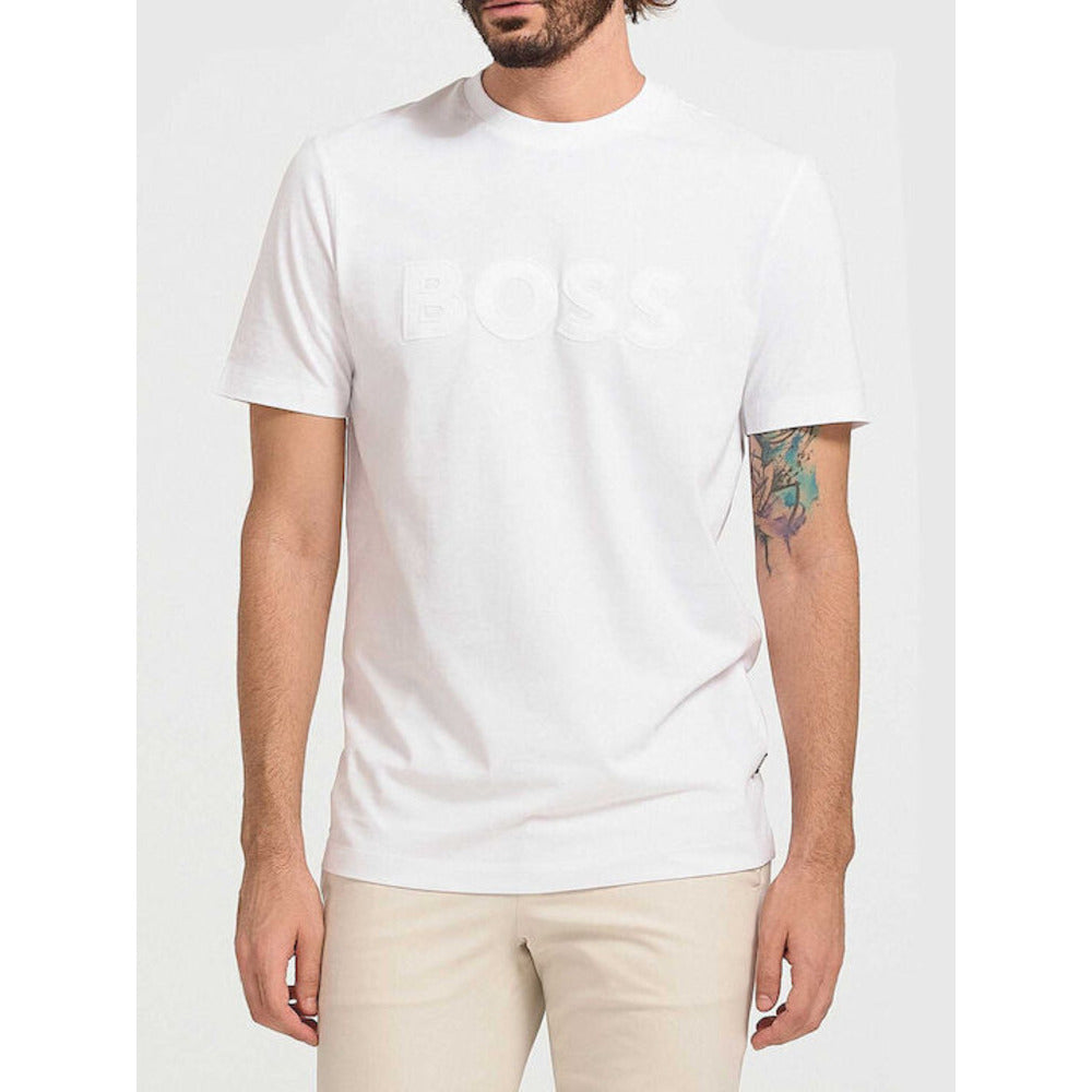 Camiseta de hombre con cuello redondo color blanco